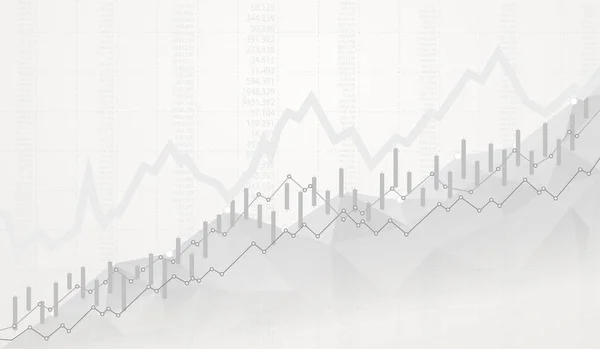 Business diagram growth of the investment market against — Stock Vector