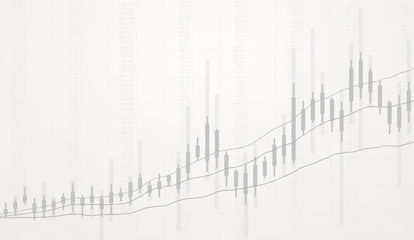 Castiçal de negócios crescimento gráfico de negociação no mercado de ações —  Vetores de Stock