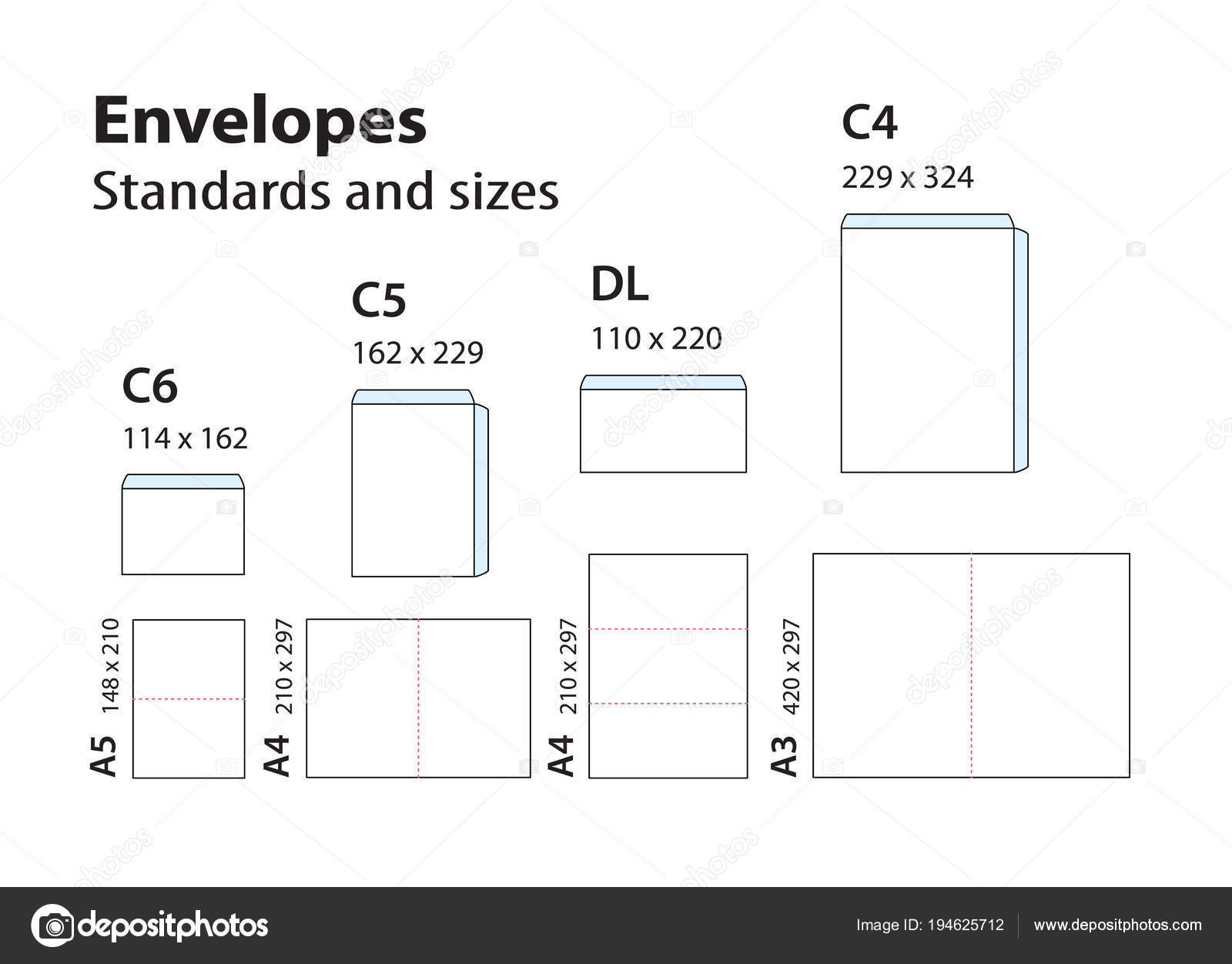 Standard Envelope Template from st3.depositphotos.com