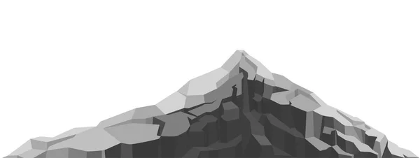 Montaña de gran roca y piedra. Piedras, carbón de grafito . — Vector de stock