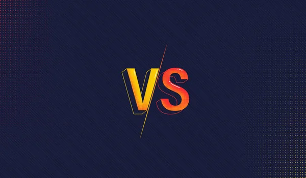 Versus képernyő háttér, harc összecsapás csata vs mérkőzés. Koncepció sport és harc verseny, konfrontáció, piros versus sárga. — Stock Vector