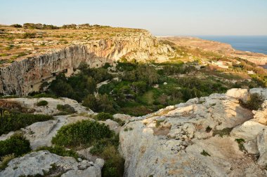 Malta 'daki Dingli Kayalıklarından Görünüm