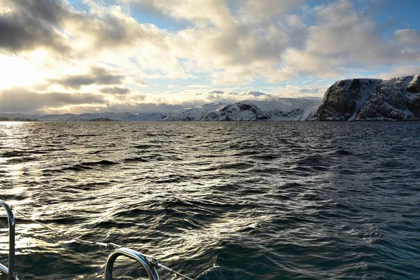 Nordkapp Município Noruega Penhasco 307M Altura Que Comumente Referido Como — Fotografia de Stock