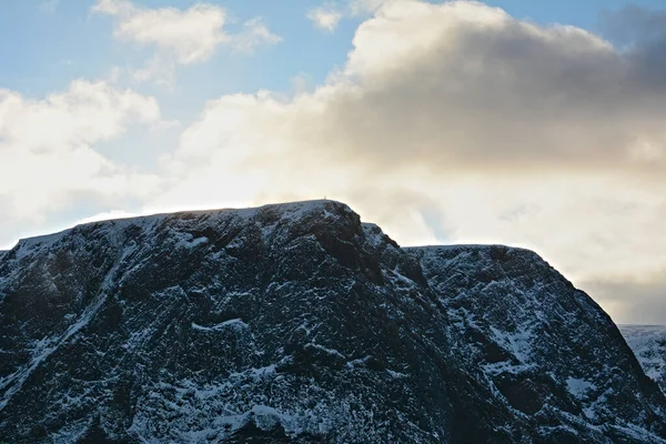 Nordkapp 노르웨이의 이곳은 유럽의 최북단이라고 일컬어 307M 높이의 절벽이다 최북단은 — 스톡 사진