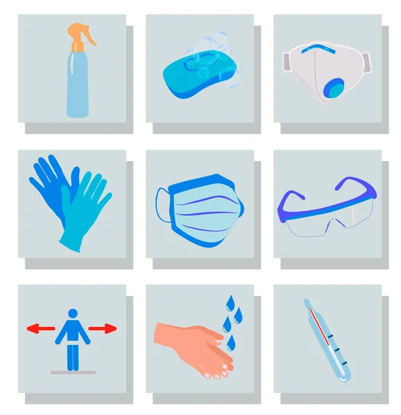 covid19, ikonlar için ilaç koruması, sağlık, koronavirüs, yardım, temiz su