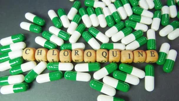 Pan Right Chloroquine Tablets Covid Cure — Stock Video