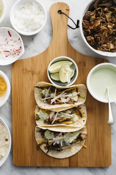 Carnitas Tacos Setup — Stock Photo, Image