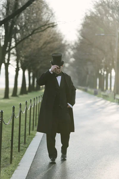 Abraham Lincoln Personaggio al National Mall di Washington DC — Foto Stock