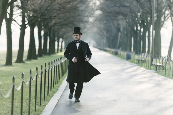 Abraham Lincoln Personaggio al National Mall di Washington DC — Foto Stock