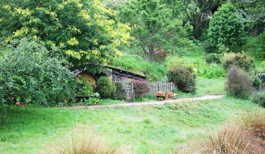 Pastoral manzara Hobbitköy Köyü