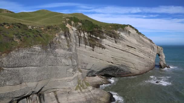 Cliffs of Cape Farewell — Stock Video