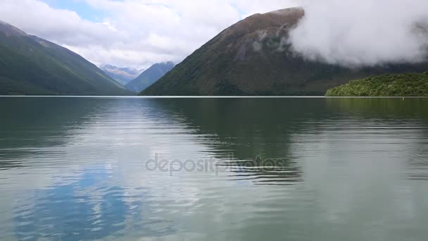 Sul lago Rotoiti — Video Stock