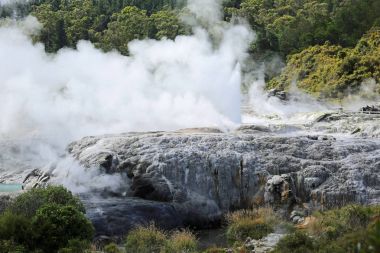 Pohutu ve Tetohu geysers