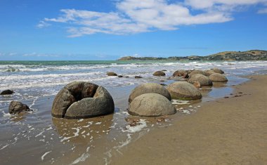 Moeraki Boulders, yatay