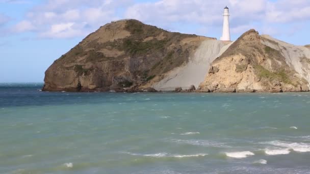 Castlepoint ventoso - Nueva Zelanda — Vídeos de Stock