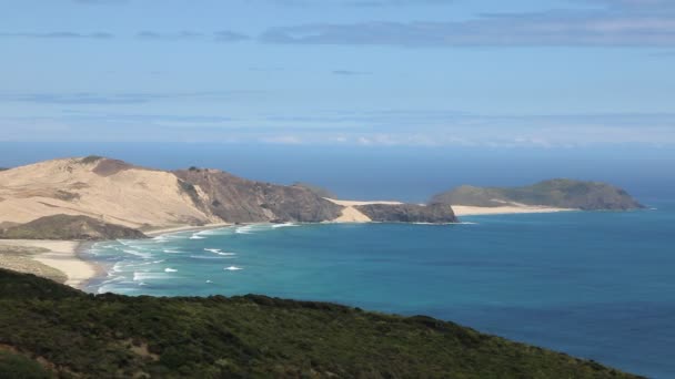 Paisagem Cabo Reinga Ilha Norte Nova Zelândia — Vídeo de Stock