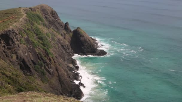 Batı Kayalıklarla Cape Reinga Yeni Zelanda — Stok video