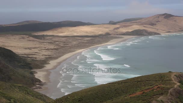 Werahi Beach Cape Reinga Nya Zeeland — Stockvideo