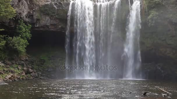 虹の滝 ニュージーランド — ストック動画