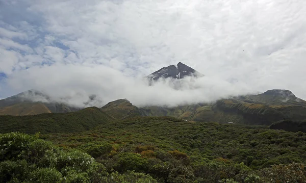 Φουλάρι Από Σύννεφα Taranaki Έγκμοντ Εθνικό Πάρκο Νέα Ζηλανδία — Φωτογραφία Αρχείου
