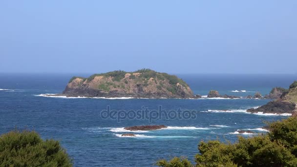 Rocky Bay Kukutauwhao Island Nueva Zelanda — Vídeos de Stock