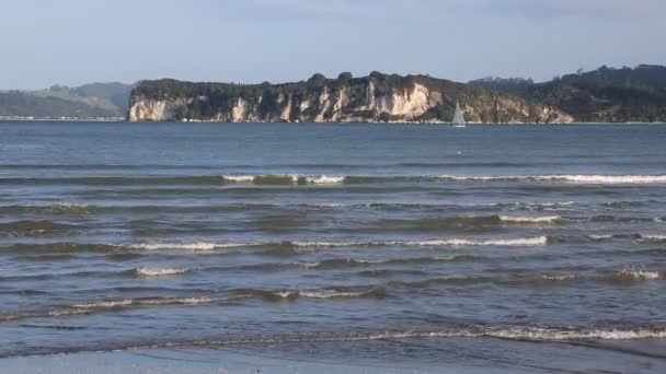 Acantilados Mercury Bay Nueva Zelanda — Vídeo de stock