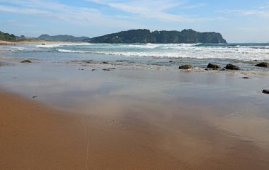 Sıcak su Beach - east coast Coromandel Yarımadası, Yeni Zelanda