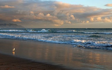 Bulutlar ve okyanus - bol Bay, Yeni Zelanda, north Island