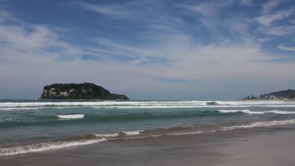 Vista Whangamata Beach Nova Zelândia — Vídeo de Stock