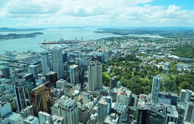 Görünümü, Auckland Bay - Sky Tower görünümünden - Auckland, Yeni Zelanda