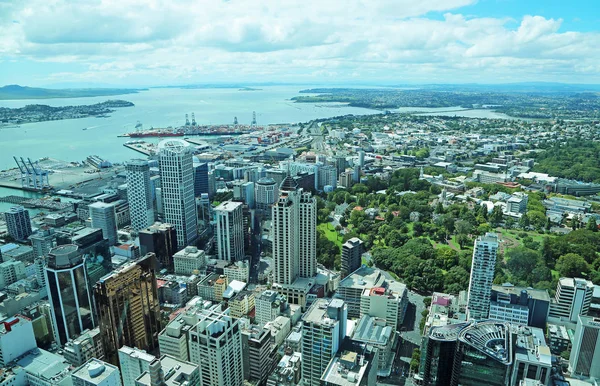 Pohled Bay Auckland Pohled Věže Sky Tower Auckland Nový Zéland — Stock fotografie