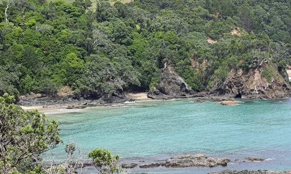 Beach Hidden Volcanic Cliffs New Zealand — Stock Photo, Image