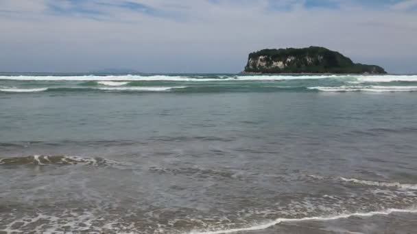 Whenuakura Adası Whangamata Beach Yeni Zelanda — Stok video