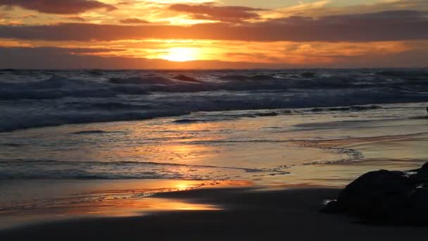 Восход Солнца Waihi Beach Боуэнтаун Новая Зеландия — стоковое видео