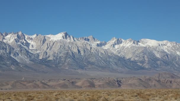 Vista Sulla Sierra Nevada Owens Valley Sierra Nevada California — Video Stock