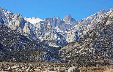 MT Whitney Alabama Hills - Sierra Nevada Owens Valley, Kaliforniya üzerinde