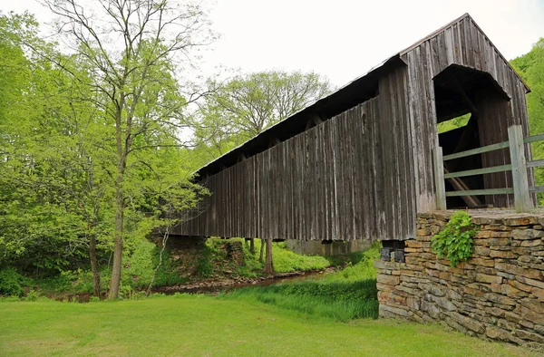 Locust Creek Valley Covered Bridge West Virginia — Stock Photo, Image