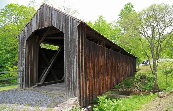 Locust Creek Covered Bridge 1870 West Virginia — Stock Photo, Image