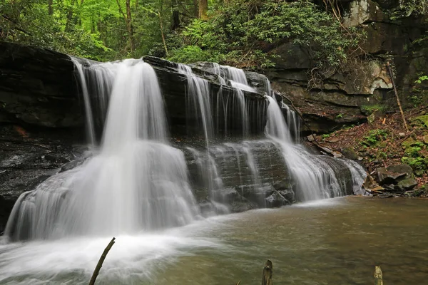 Upper Falls Holly River Állami Park Nyugat Virginia — Stock Fotó