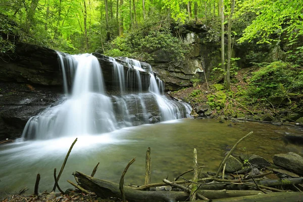 Τοπίο Άνω Καταρράκτες Holly River State Park Δυτική Βιρτζίνια — Φωτογραφία Αρχείου