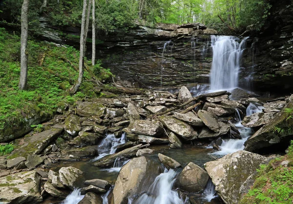 Pohled Middle Falls Západní Virginie — Stock fotografie