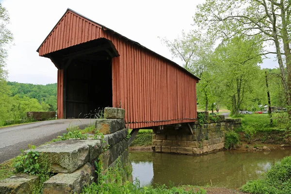 West Fork River Walkersville Covered Bridge 1903 West Virginia — Stock Photo, Image