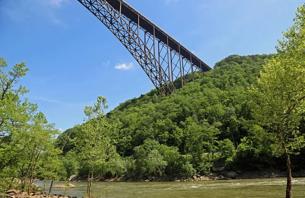 New River New River Gorge Bridge Западная Вирджиния — стоковое фото