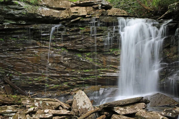 Middle Falls Közelkép Nyugat Virginia — Stock Fotó