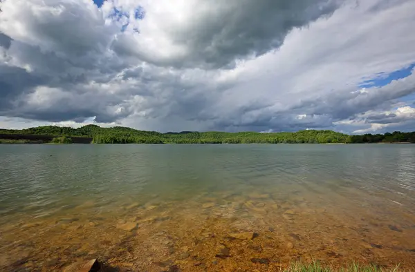 Puesta Sol Summersville Lake Virginia Occidental —  Fotos de Stock