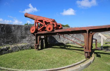Fort Fincastle, Nassau, Bahamalar 'ın topları.