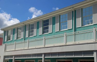 Tipik bina cephesi - Nassau, New Providence, Bahamalar