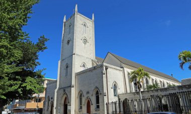 İsa Kilisesi Katedrali 'nin manzarası Nassau, New Providence, Bahamalar