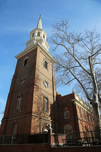 Christ Church Verticaal 1744 Philadelphia Pennsylvania — Stockfoto