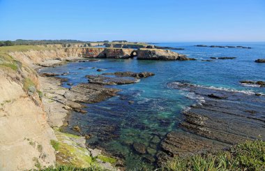 Point Arena 'dan manzara - Pasifik sahili, California